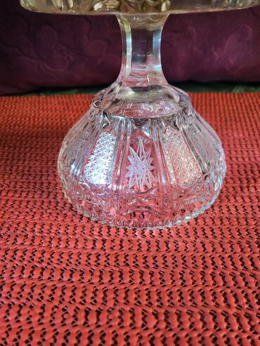 Ostalo posuđe: Bombonijera nova,rucni rad,kristal,led kristal Zajecar 70te — 6