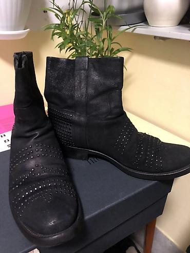 Čizme: Crne kožne čizme sa nitnama Vittorio Virgili - Materijal: prirodna — 4