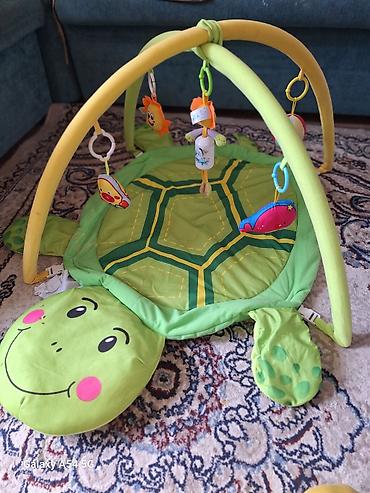 Манеждер: Развивающий коврик-пазл/манеж для малышей в виде черепашки. - Мягкий — 2