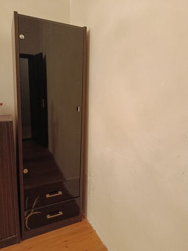 вешалка из дерева: Açılan, 1 qapı Düz dolab