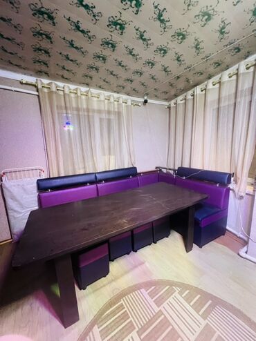 новый кухонный уголок: Ашкана үчүн жумшак бурчек, Жаңы, ЛДСП, түсү - Кызгылт көк