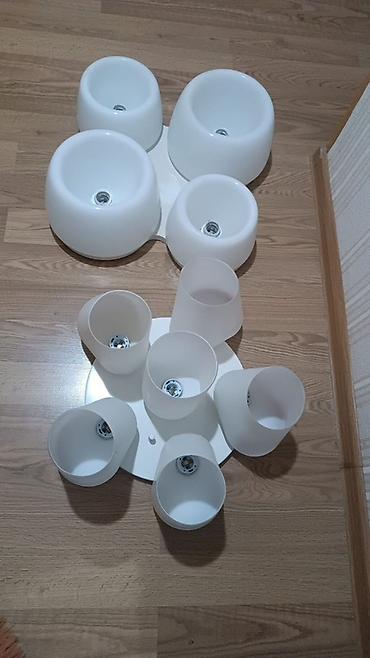 Çılçıraq, 10 və daha çox lampa, Şüşə
