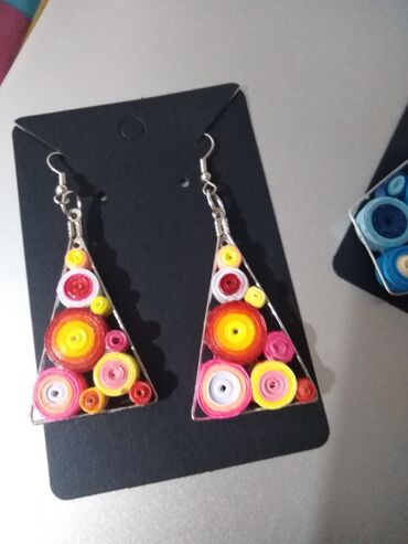 Minđuše: Pirsing, Handmade, Materijal: Epoksi smola — 28