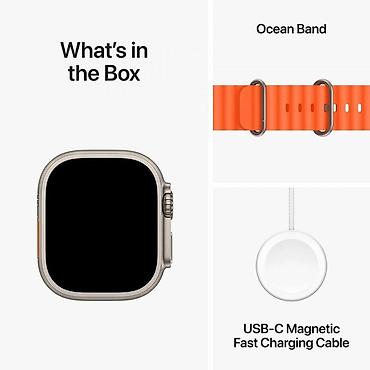 iphone на: Apple Watch Ultra 2 с ремешком Ocean Band (оранжевый) В идеальном — 3