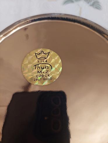 konfet qabı: Thun MZ (Czech) 24K qızıl işləməli dekorativ porselenqab - Material — 3