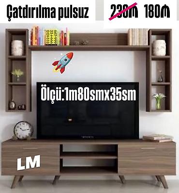 tumba: Yeni, Düz TV altlığı, Polkalı, Laminat — 1