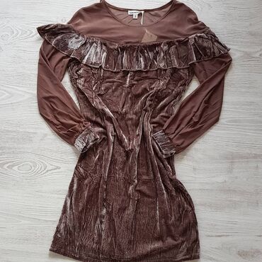 hastja haljine: Color - Brown, Other style, Long sleeves