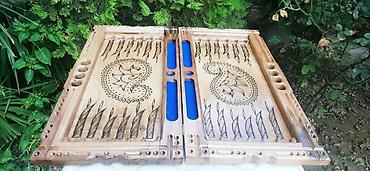 Nərdlər: Məhsul: Əl işı nərd taxtası Təsvir: - Tamamilə ağacdan hazırlanan — 7