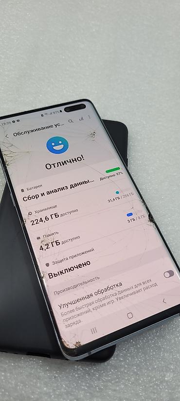 note 2: Samsung Galaxy S10 5G, Б/у, 256 ГБ, цвет - Черный, 2 SIM — 10
