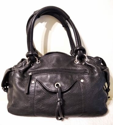 Torbe: Vera Pelle - crna torba od boks kože Italijanska crna torba, izrađena — 1