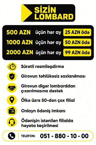 qizil satisi 2020: Sizin Lombard – Aşağı faizlə sərfəli lombard krediti Xüsusiyyətlər: - — 2