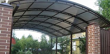 мойка дниша: Навес, Арочный, Металл, Поликарбонат, Новый, Установка — 10