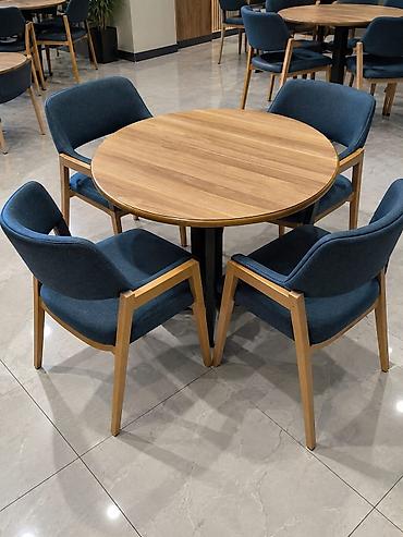 Qonaq otağı üçün, İşlənmiş, Oval masa, 4 stul