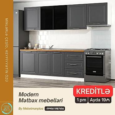 ay: Sifarişlə mətbəx dəsti, Özü çəkən petlələr, Mat laminat, Kredit var, Pulsuz çatdırılma — 5
