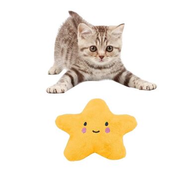 Үй жаныбарлары үчүн товарлар: Плюшевая игрушка для животных забавная - мультяшная звезда