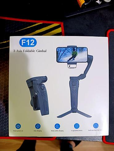 F12 3-oxlu qatlanan smartfon stabilizatorunu (gimbal) göstərir.Cihazın lalafo.az -da F12 3-oxlu qatlanan smartfon stabilizatorunu (gimbal) göstərir.Cihazın