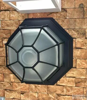 Baštenska rasveta: Crna Brodska lampa S1126V BK Bela Brodska lampa S1126V WH Crno Zlatna — 1