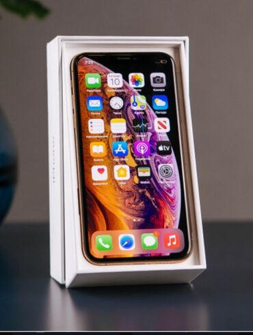 телефон s6: IPhone Xs, 256 ГБ, Золотой, Коробка, 100 %