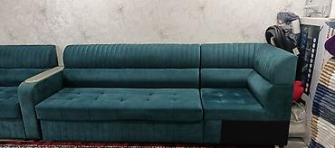 sofa: Модульный угловой диван из нескольких секций бирюзового цвета — 3