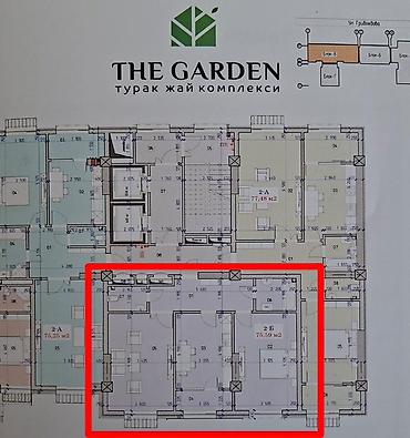 золотой пески: 2 комнаты, 75 м², Фрунзе мкр., 2 этаж — 1