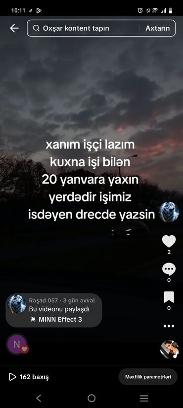 Сфера образования: Vakansiya: Mətbəx işini bilən xanım işçi - İş sahəsi: mətbəx işi -