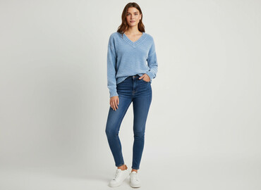 sweter z liskiem: Sweter damski, rozmiar XS