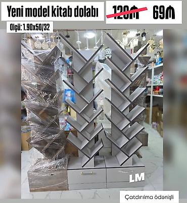 Yeni model kitab dolabı - Ölçü: 1.90 x 50 x 32 sm - Dizayn: “V”