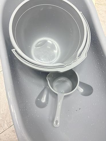plastik vanna: Uşaq vannası dəsti Boz rəngdə uşaq vannası. Heç bir problemi yoxdur — 1