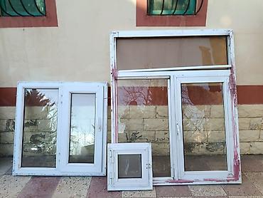 Plastik qapılar: PVC qapı və pəncərə dəsti - Material: ağ rəngli PVC profil (Pakpen — 10