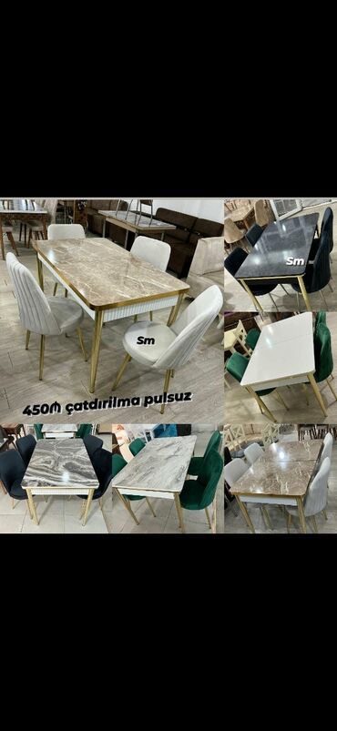 🇹🇷Türk istehsalı Möhtəşəm ✨✨ Kuxna üçün stol stul dəsti 4 stul 1