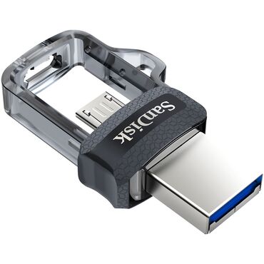 kompüter hissələri: SanDisk 16GB Ultra Dual m3.0 USB 3.0 / micro-USB SDDD3 Flash Card