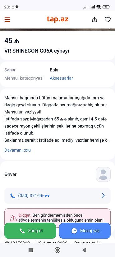 vr açki: VR SHINECON G06A virtual reallıq eynəyi - Smartfon üçün VR eynək — 8