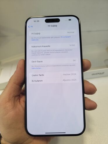 telefon aksesuar toptan: IPhone 15 Pro Max, 256 GB, Black Titanium, Barmaq izi, Simsiz şarj, Face ID