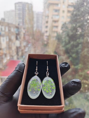 Kulonlar: Epoksi qatqı ilə hazırlanmış əl işi kulonlar - Çiçək kolleksiyası — 21