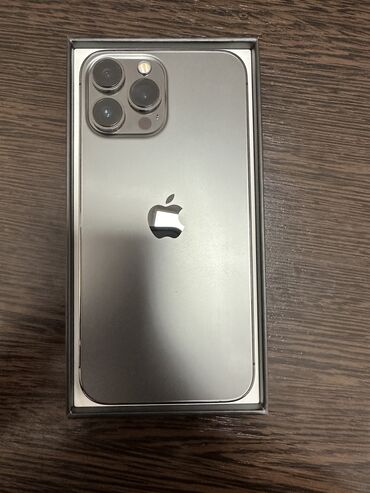 айфон рассрочка бишкек: IPhone 13 Pro Max, Колдонулган, 256 ГБ, Graphite, Кабель, Куту, 84 %