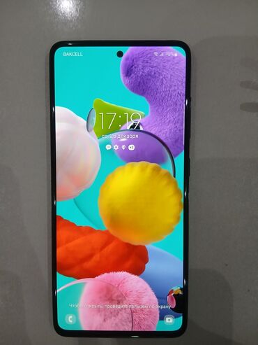 telefon samsung a51: Samsung Galaxy A51, 128 GB, rəng - Qara, İki sim kartlı, Face ID, Sensor