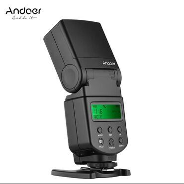 smart kamera wifi: Andoer fotoaparat üçün xarici flaş - Çevik başlıq: 0–270° fırlanma