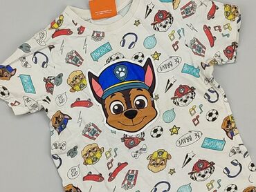 diverse trampki białe: T-shirt, Nickelodeon, 4-5 years, 104-110 cm, condition - Fair