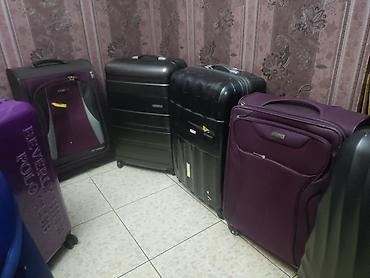 Чемоданы: Чемодан, Материал: Пластик, Большой (более 70 л), На колесах — 2