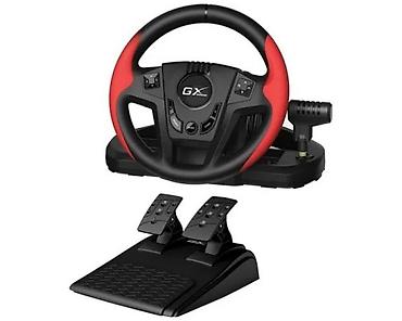 fiksna: Gaming volan sa pedalama u crnoj i crvenoj boji, dizajniran za — 1