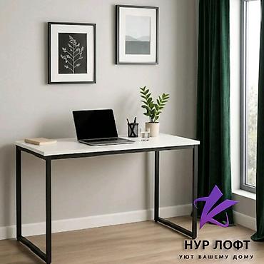 Офисные столы: Офисный стол, Новый, Нерегулируемый, цвет - Черный, Прямоугольный, Железо, Платная доставка — 3