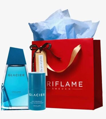 Ətriyyat: Dest " Glacier " Oriflame. 100 ml.etir, 50ml.dezodorant