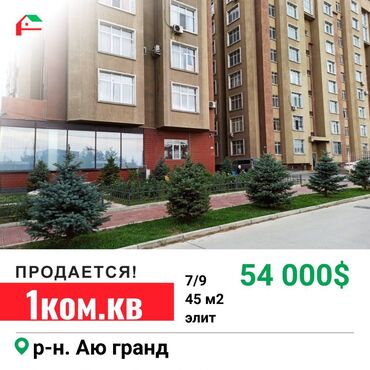 Продажа квартир: 1 комната, 45 м², Элитка, 7 этаж, Евроремонт