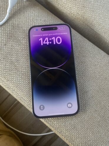 новый айфон 14 про макс: IPhone 14 Pro, Колдонулган, 256 ГБ, Deep Purple, Коргоочу айнек, Каптама, 92 %