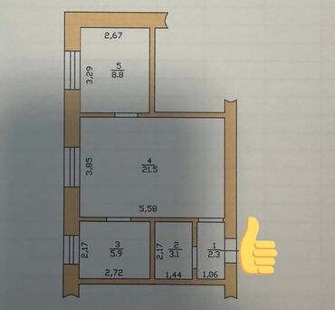 Продажа квартир: 2 комнаты, 42 м², Сталинка, 2 этаж — 9