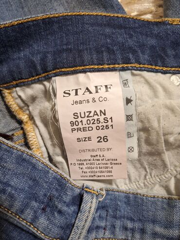 Farmerke: Ženske farmerke Staff Jeans– tamno plavi denim sa blagim „washed“ — 11