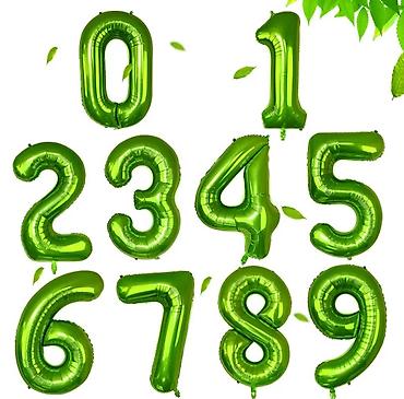 Воздушные шары и принадлежности: Фольгированные шары-цифры для оформления праздника ОПТОМ 50 СОМ В — 11