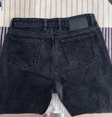 Джинсы: Черные мужские джинсы ZARA Модель: классические 5 карманов, высокая — 2