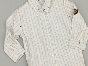 koszula biala wiazana: Koszula 1.5-2 lat, stan - Idealny, wzór - W paski, kolor - Biały