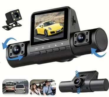 автомобильное зарядное устройство: 4 kameralı videoqeydiyyatçı. Az istifadə olunub. Əlavə mikro sd kart